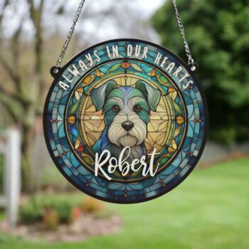 Schnauzer Memorial Suncatcher, 6 of 6