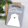 Christmas Card, Polar Bear. Single Card Or Pack Of Six, thumbnail 1 of 3