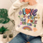 'Love Whoever The F*** You Want' Pride Sweatshirt, thumbnail 2 of 5