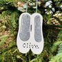 Personalised Ballet Slippers Christmas Tree Decoration, thumbnail 4 of 6