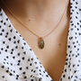 14k Gold Fill Celestial Organic Oval Necklace, thumbnail 8 of 12