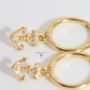 Anchor Earrings In Silver Or Gold, thumbnail 4 of 5