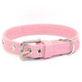 Pink Leather Dog Collar With Swarovski Crystal, thumbnail 2 of 4