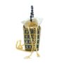 Tuparro Black And Gold Handwoven Straw Basket Bag, thumbnail 3 of 7
