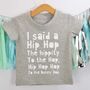 'Hip Hop Bunny Hop' Cute Kids Slogan T Shirt, thumbnail 2 of 5