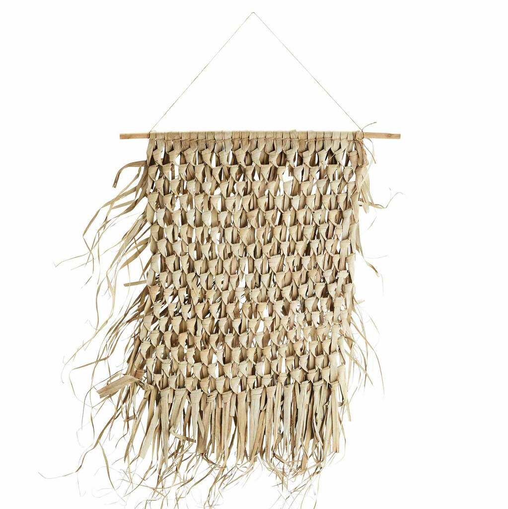 Natural Palm Leaf Wall Hanging By The Den & Now