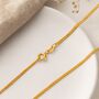 9ct Yellow Gold Medium Diamond Cut Curb Chain – 16in To 24in, thumbnail 3 of 10
