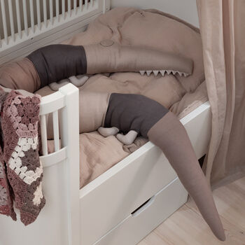 Sleepy Croc Cushion In Seabreeze Beige, 2 of 3