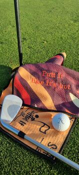 Personalised Putt It Like It's Hot Golf Towel, 4 of 4