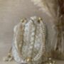 White Handcrafted Pearl Potli Bag, thumbnail 6 of 9