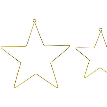 Gold Wire Hanging Star Decorations, 5 of 5