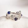Statement Iolite, Blue Topaz, Moonstone And Lapis Ring, thumbnail 3 of 5