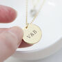 Personalised Layered Crystal Heart And Disc Necklace, thumbnail 9 of 10