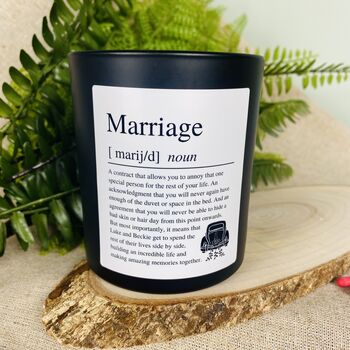 Personalised Wedding Day Definition Candle, 4 of 11