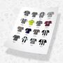 Newcastle Classic Retro Football Kits Team Print, thumbnail 2 of 4