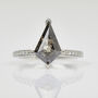 Platinum Salt And Pepper Diamond Engagement Ring, thumbnail 2 of 3