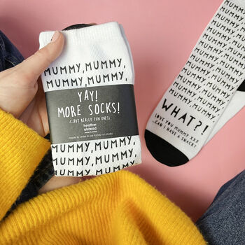 Personalised Funny Mummy Snack Socks, 2 of 3
