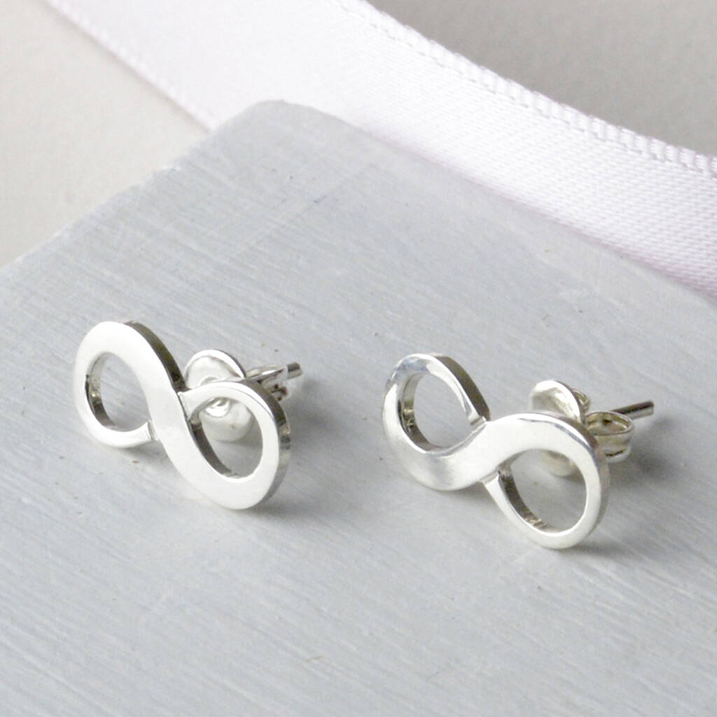 Infinity Earrings In Sterling Silver, 1 of 2