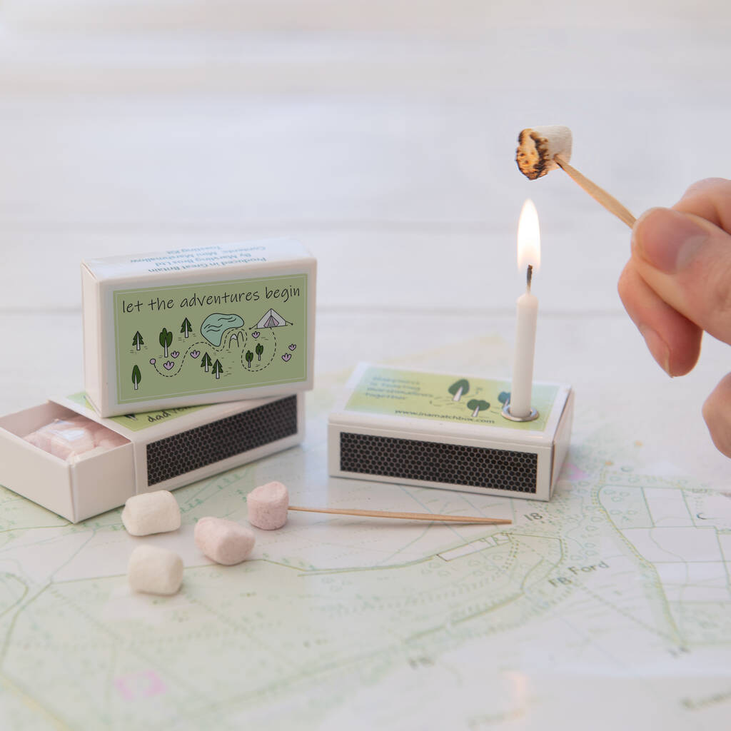 Mini Marshmallow Toasting Kit In A Matchbox, 1 of 10