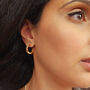 Multicolour Gemstone Gold Plated Hoop Earrngs, thumbnail 2 of 3