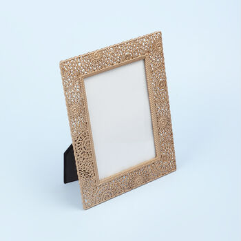 G Decor Moroccan Collection Gold Metal Photo Frame, 3 of 6