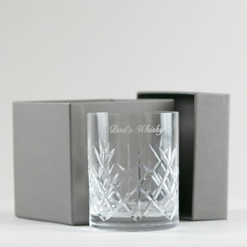 Engraved Crystal Cut Whisky Tumbler, 9 of 10