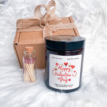 Happy Valentine's Day Candle Gift Set With Mini Matches, 5 of 9