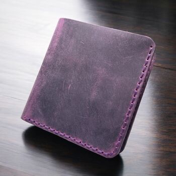 Personalised Embossed Full Grain Handcrafted Leather Wallet, 6 of 10