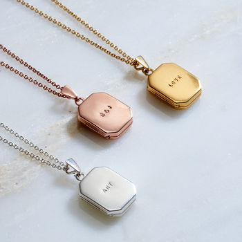 Personalised Rectangle Locket Necklace, 5 of 11
