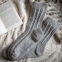 Cable Socks Knitting Kit, thumbnail 7 of 10
