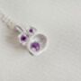 Amethyst Recycled Silver Necklace February Birthstone, thumbnail 1 of 8