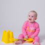 Cotton Babygrow, Seaside, New Baby Sleepsuit, Baby Gift Pink And Blue Available, thumbnail 7 of 10
