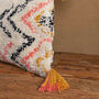 Warli Recycled Hand Tufted Cotton Cushion Cover 03, thumbnail 4 of 7