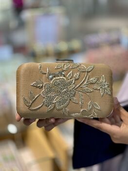 Mumbai Gold Clutch Made To Order, 3 of 5