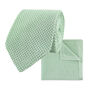 Wedding Handmade Polyester Knitted Tie In Light Sage Green, thumbnail 7 of 10