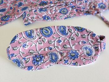 Fair Trade Eye Mask, Handmade Indian Cotton Block Print, 4 of 9