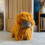 Highland Cow Shaggy Doorstop Orange, thumbnail 3 of 8