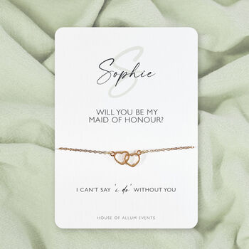 Will You Be My Bridesmaid Personalised Bridal Proposal Bracelet, 7 of 12