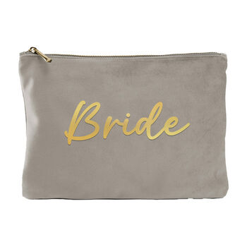 Luxurious Velvet Bridal Party Makeup Bags, 4 of 9