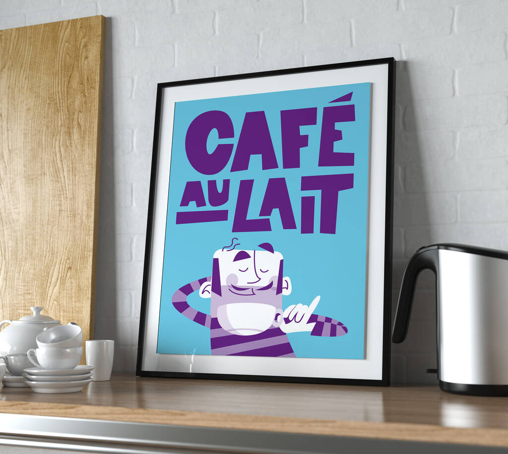 Cafe Au Lait Kitchen Print, 1 of 7