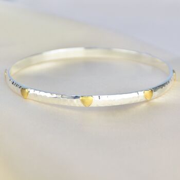Personalised Sterling Silver Mia Heart Bangle, 4 of 7