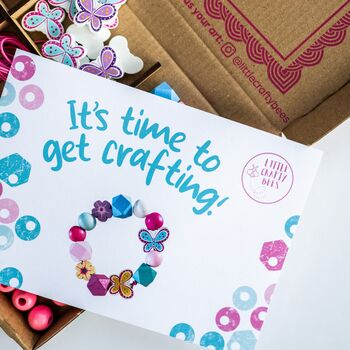 Personalised Butterfly And Flower Wooden Bead Making Kit, 8 of 9