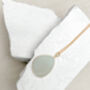 Amazonite Disc Necklace Real 18k Gold Plated, thumbnail 7 of 7