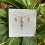 Leaf Necklace And Stud Earrings Set, thumbnail 2 of 3