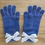 Personalised Velvet Bow Soft Cashmere Wool Gloves Gift, thumbnail 3 of 6