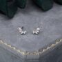 Mystic Ab Cz Marquise Cluster Stud Earrings, thumbnail 7 of 11