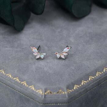Mystic Ab Cz Marquise Cluster Stud Earrings, 7 of 11