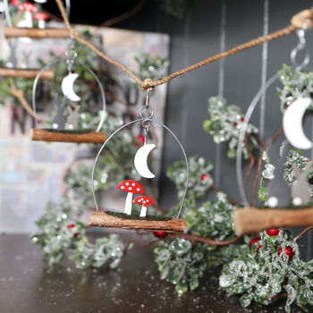 Bunny And Toadstool Garland Decoration, 2 of 4