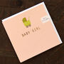 Gold Foiled Baby Girl Card, thumbnail 4 of 5