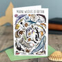 Marine Wildlife Of Britain Greeting Card, thumbnail 1 of 8